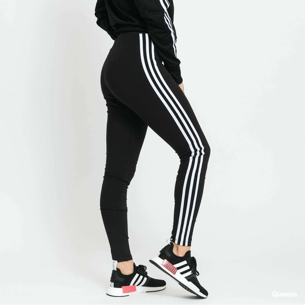 Black and white Adidas legging bottoms